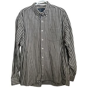 Ralph Lauren Greggor Blue Yellow Plaid Long Sleeve Button Down Shirt Size L